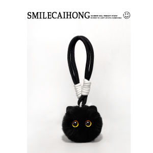 Cute Plush Kitty Bag Charm for Couples Girls Doll Toy Backpack School Bag Hanging Decorations Chinese Made Fashion Accessories
