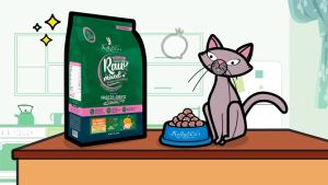 เคลลี่แอนด์โค รอว์มิกซ์ อาหารเม็ด แมว เกรดพรีเมี่ยมผสมฟรีซดราย โปรตีนสูง ปราศจากธัญพืช 1.59 กก. (ของแพทย์)