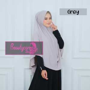 Oval Jumbo Jilbab Khimar Instan Syari Jumbo XL Jilbab Instan Ped Antem Jersey Premium/ Khimar Bergo Ped Antem