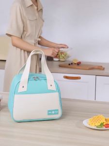Lunch Bag Insulated Lunch Box Travel Portable Camping Picnic Bag Thermal Oxford Lunch Bag Portable Zipper Men Women