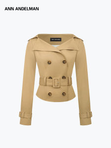 ANN ANDELMAN | Fashion New Collared Elegant Waist-Cinching Trench Coat