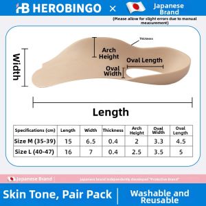 HEROBINGO | Fatigue Alleviating Flatfoot Support Arch Insoles
