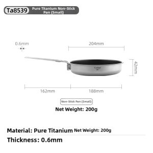Tiartisan | Outdoor Nonstick Portable Lightweight Cooking Pan