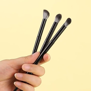 3Pcs Set Black Makeup Brushes Finger Pulp Brush Concealer Brush Highlight Brush Eyes Makeup Brushes