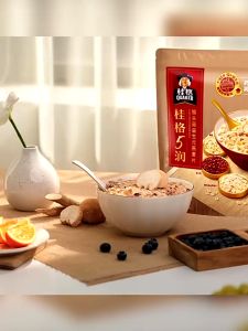 450g 桂格5润5养 猴头菇益生元燕麦片Quaker 5 Nourishing Oatmeal Fiber Q+ Prebiotics Oatmeal