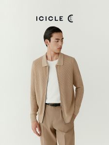 ICICLE | Fine Washed Linen Knitted Mens Cardigan