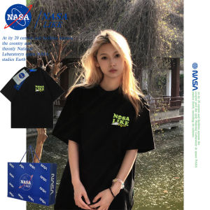 NASA Collaborative Pure Cotton American Retro Short Sleeve Mens T-shirt Summer Loose Trendy Brand Couples Half Sleeve Body T-shirt