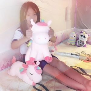 Gấu bông ngựa kỳ lân một sừng unicorn ngồi cánh nhiều màu (25cm---40cm) vải miniso mềm mịn hàng loại 1 cao cấp