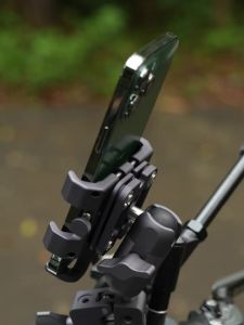FANAUE Motorcycle Motorbike Phone Mount Aluminum Alloy with Vibration Dampener ATV/ UTV Bike Scooter Handlebar Cell Holder
