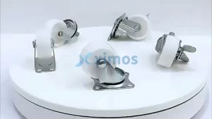 Xximos 1.5 Inch-3 Inch White Trolley Wheels Heavy Caster Wheels Fixed/W/Out Lock/With Locks