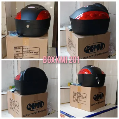 Box KMI type 201 kapasitas 10 liter universal bisa Buat Semua Breket Motor Warna Hitam
