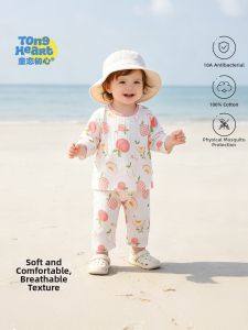 TONGLIANCHUXIN | Light Thin Cotton Baby Sleepwear Set Nine-tenths Length