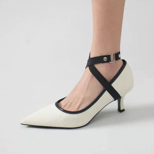 2Pairs Elastic Removable High Heels Laces Fixing Heel Straps Anti-slip Solid Color Women Ankle Strap