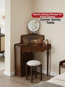 FANLUOWEI | Antique-style Compact Dressing Table Storage Cabinet Desk