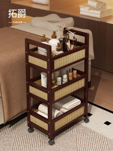 Mobile Beauty Salon Cart with Wheels Multi-Functional Storage Rack Simple Hand-Push Tool Car Skin Care Product Storage Rack