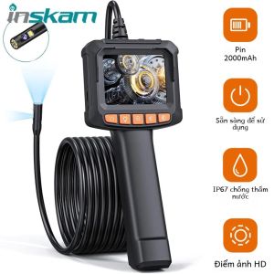 Camera Nội Soi Công Nghiệp HD 1080P Với Màn Hình LCD 24  Borescope Cầm Tay Kỹ Thuật Số IP67 Chống Nước 8 Mm Kiểm Tra Đường Ống Thoát Nước Cáp Bán Cứng