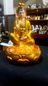 Tượng Phật Quan thế âm Bồ tát cao 16cm ( đế sen) - 13.5cm ( ko đế sen)