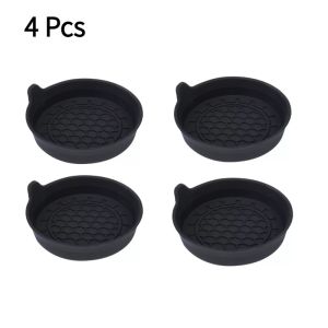 2/4 Miếng Lót Ly Xe Hơi Bằng Silicon Đa Năng Hình Tròn Chống Thấm Nước Chống Trượt Dùng Cho Giá Để Cốc Trên Bảng Điều Khiển & Miếng Lót Khe Chứa Đồ