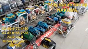 Bán máy xịt rửa xe Nakawa chạy dây đai động cơ 15kw