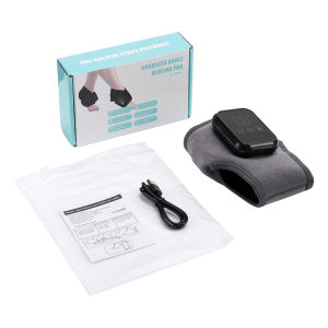 Hailicare | 1/2pcs Electric Ankle Massager 3 Gear Hot Compress Vibration Massage for Foot and Ankle Joint Pain Relief Support Protection Bra