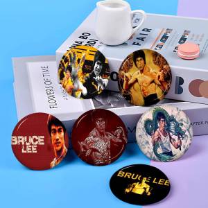 B-Bruces L-Lee 58mm Cute Series Pins Funny Badge Interesting Cartoon Animals Brooches Backpack Clothes Gift Accessory