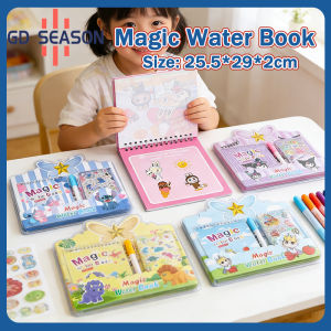 Magic Water Book Magic Water Coloring Book Reusable Education Toys Kids Drawing Book With Pen For Kids