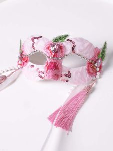 Retro Han Chinese Clothing Half Face Lace Accessories & Masquerade Mask Photo Props