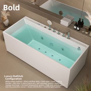Guogan | Acrylic Minimalist Thin-Edge Massage Bathtub