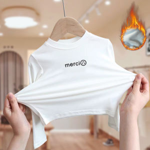 2024 Fall and Winter New Arrival Western Style Inner Wear Stylish Cartoon Print Pure Cotton Long Sleeves T-shirt Children Toddler Baby