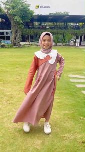 Gamis Anak Perempuan Usia 1-10Tahun Bahan Poplin Terbaru Hoofla Kids