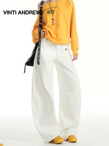 High Waist Slimming Wide Leg Jeans White