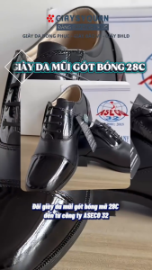 Giày Nam Da Bóng Màu Đen Sang Trọng Đế Cao Su Khâu Chắc Chắc Thiết Kế Thanh Lịch Phù Hợp Cho Môi Trường Công Sở