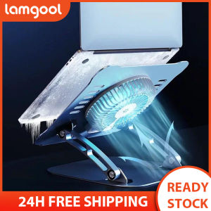 Foldable Laptop Stand with Cooling Fan Ergonomic Notebook Cooler Laptop Riser Adjustable Aluminum Lifting Bracket Notebook Holder for 11-16 inch