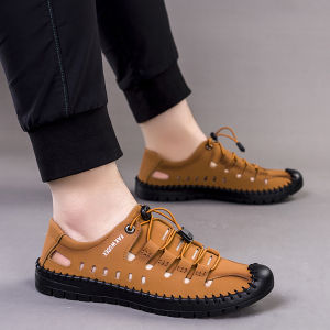 Techdoo Sepatu Helwe Kulit  Santai Untuk Pria Cowok Keren Buat Gaya Dewasa Terbaru Keren Fashion 2022 MC417
