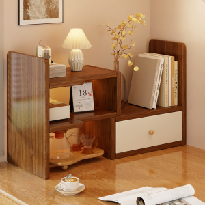 MENGBINFEN | Corner Desk Organizer Book and Magazine Shelf