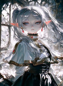 Bandai | Oil Painting Anime Frieren Elf Characters By Numbers Modern Wall Decor for Living Room Bedroom Perfect Gift No Frame