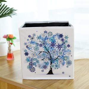 1 DIY Seasonal Landscape Diamond Art Storage Box Made of PU Leather Four Seasons Tree Diamond Painting Storage Box