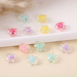 ลูกปัดดาวใส สอดไส้ เคลือบโฮโลแกรม ขนาด 12mm รูบน รูขนาด 2mm อุปกรณ์เสริมงานฝีมือ งาน DIY ใช้สำหรับร้อย พวงกุญแจ ที่ห้อยกระเป๋า ที่ห้อยโทรศัพท์