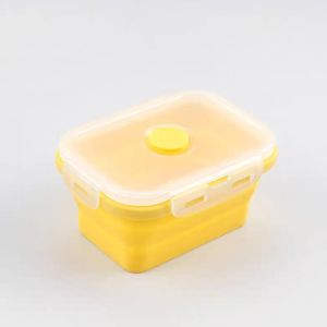 Silicone Folding Lunch Box Portable Travel & Outdoor Creative Retractable Instant Noodle Bowl Microwaveable Refrigerator Fresh Food Grade