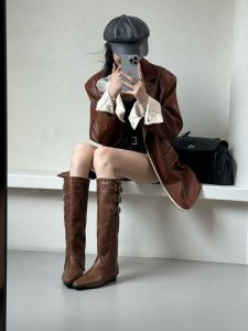Heel Lifting Detachable Legging Bootie Womens Pointed Toe Boots