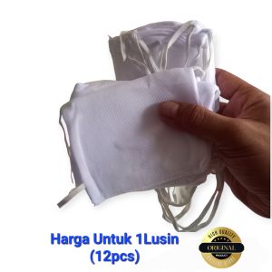 12Pcs Satu Lusin Masker Kain Industri Busa Didalam