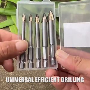 5Pcs/Set Mata Bor Universal Untuk Granit Keramik Beton Kaca Bentuk Tombak