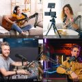 Chuyên nghiệp USB streaming podcast PC Microphone Studio cardioid Condenser Mic Kit với Boom Arm cho ghi âm co giật Youtube. 