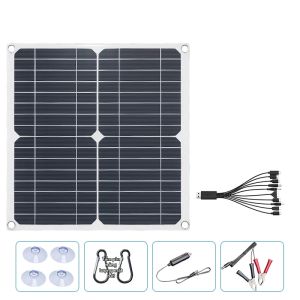 Quạt Thông Gió Năng Lượng Mặt Trời Di Động 500W Với Sạc USB Làm Mát Văn Phòng Nhà Cửa Thân Thiện Với Môi Trường Đầu Ra 5V/16V Dùng Cho Nhà Kính Khu Vực Nuôi Thú Cưng