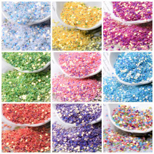 เล็บ DIY ประดับเลื่อมสีทองขนาดเล็ก 5 มม. วัสดุสำหรับทำเล็บ รูปดาว 5 แฉก ลูกปัดตกแต่ง เครื่องประดับแฟชั่น