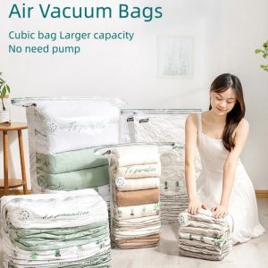 No Need Pump Vacuum Bags Large Plastic Storage Bags for Storing Clothes blankets Compression Empty Bag Covers Travel Accessories