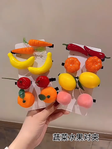 JEPIT RAMBUT ANAK 3D MOTIF BUAH BUAHAN JEPITAN HAIR CLIP GAYA KOREA