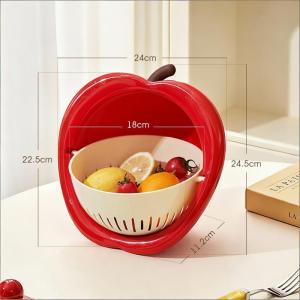 EELHOE | [L] Cute Fruit-shaped Drain Basket Fruit Washing Basin Drain Basket Thickened Vegetable Drain Basket For Kitchen