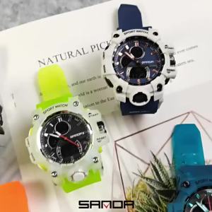 Sanda | SANDA Men Military Watch Digital 50m Waterproof Wristwatch LED Quartz Clock Sport Watch Male Big Watches Men Relogios Masculino