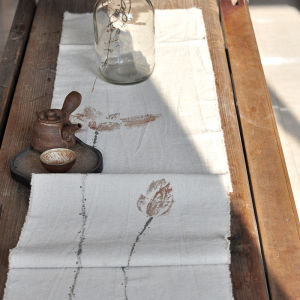 Table Runner Light Luxury Scandinavian New Chinese Zen Modern Minimalist Ins Coffee Table Towel Tea Mat Cover Cloth High-Grade Cotton and Linen